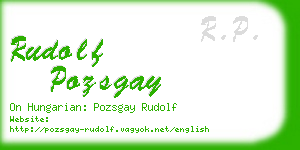 rudolf pozsgay business card